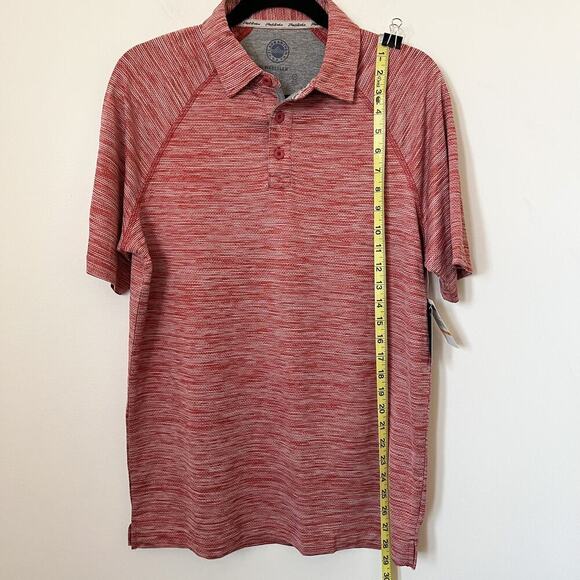 NWT Flag & Anthem Men MadeFlex Performance Golf Polo Shirt Red Small UPF Stretch - Picture 8 of 12